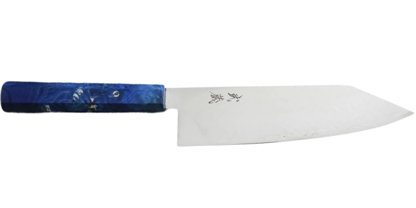 三徳 AUS-10 ニッケルダマスカス 水牛ターコイズ柄 170mm – MUSASHI 三徳 AUS-10 ニッケルダマスカス 水牛ターコイズ柄 170mm – MUSASHI