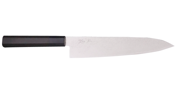 牛刀 青紙スーパー 黒打槌目 欅柄 240mm – MUSASHI 牛刀 青紙スーパー 黒打槌目 欅柄 240mm – MUSASHI