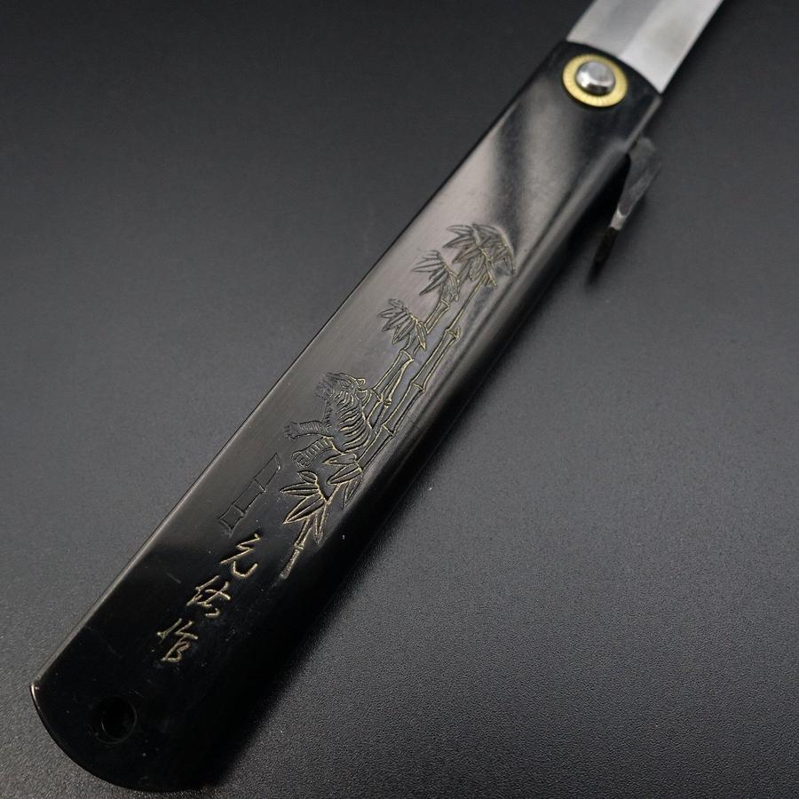 ダマスカス黒青紙肥後守120mm – MUSASHI