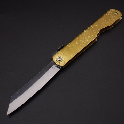 Higonokami Aogami 100mm Gold Bright (3.9”)-[Musashi]-[Japanese-Kitchen-Knives]