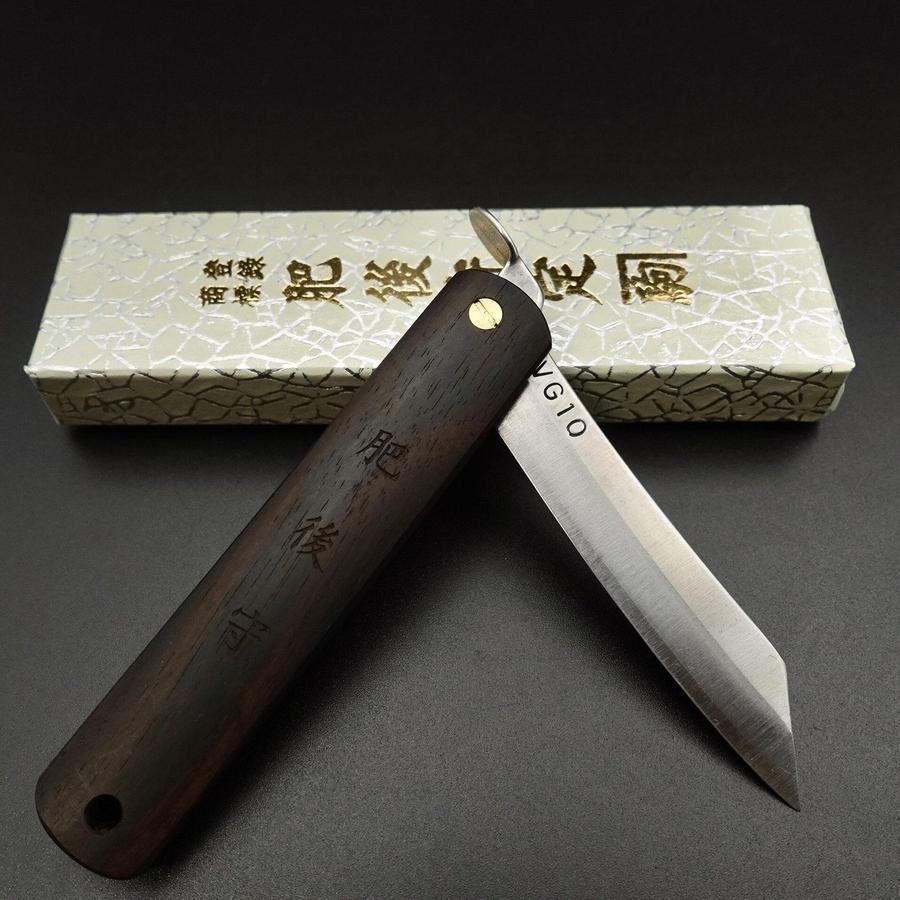 肥後守 VG-10 黒檀鞘 100mm – MUSASHI