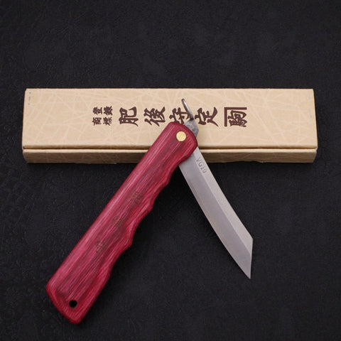 Higonokami VG-10 110mm Woody Beni (4.3”)-[Musashi]-[Japanese-Kitchen-Knives]