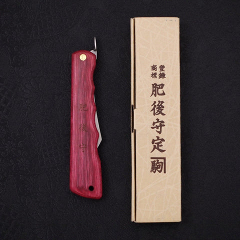 Higonokami VG-10 110mm Woody Beni (4.3”)-[Musashi]-[Japanese-Kitchen-Knives]