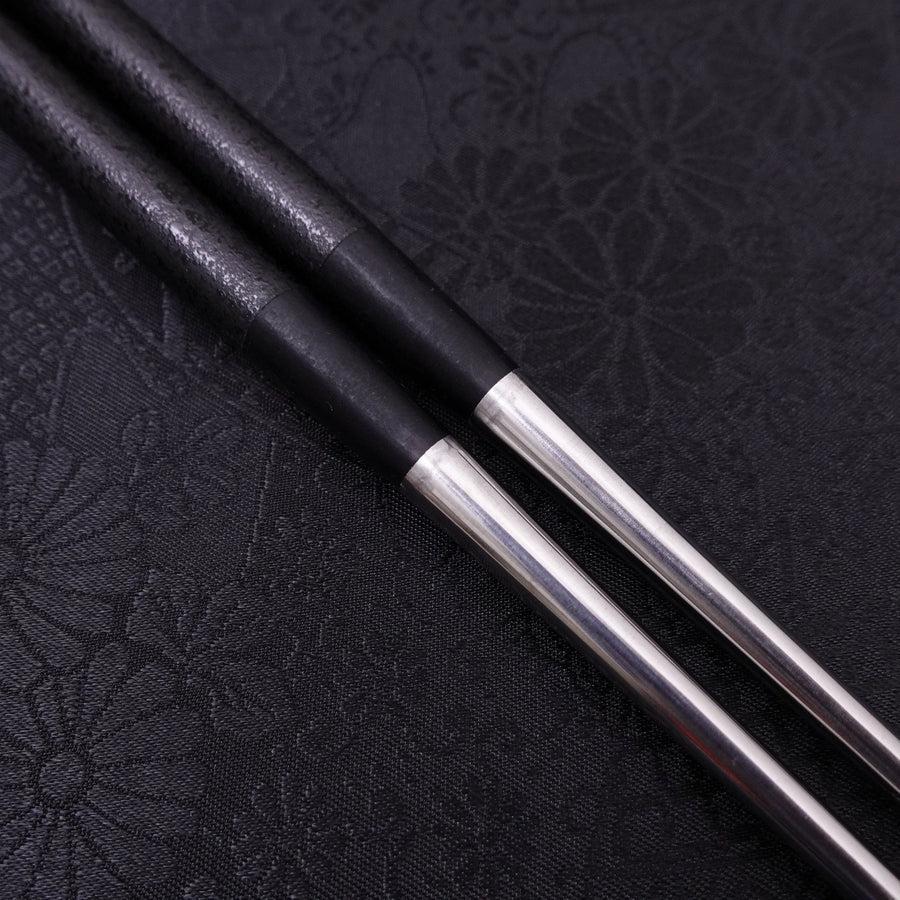 Moribashi Chopsticks Honyaki Stainless Black-Ishime Handle 150mm-[Musashi]-[Japanese-Kitchen-Knives]