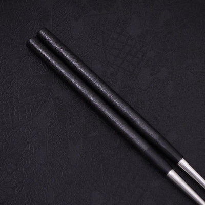Moribashi Chopsticks Honyaki Stainless Black-Ishime Handle 180mm-[Musashi]-[Japanese-Kitchen-Knives]