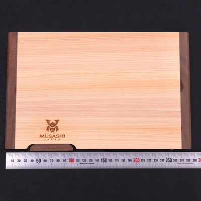 Musashi Cutting Board Hinoki with Stand 280mm×180mm×15mm-[Musashi]-[Japanese-Kitchen-Knives]