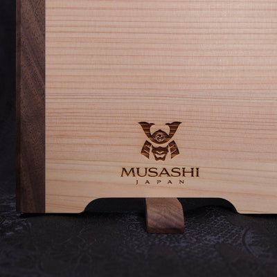 Musashi Cutting Board Hinoki with Stand 390mm×240mm×15mm-[Musashi]-[Japanese-Kitchen-Knives]