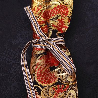 Musashi Japanese Style Kitchen Knife Roll Dragon 1 Pocket Handmade-[Musashi]-[Japanese-Kitchen-Knives]