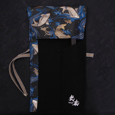 Musashi Japanese Style Kitchen Knife Roll Koi 1 Pocket Handmade-[Musashi]-[Japanese-Kitchen-Knives]