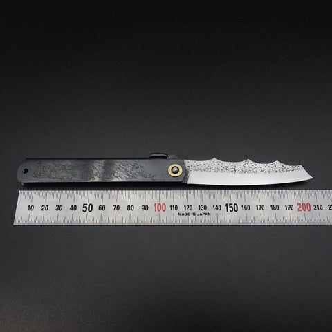 Ryubu-Dragon Black Higonokami Aogami 120mm (4.7”)-[Musashi]-[Japanese-Kitchen-Knives]