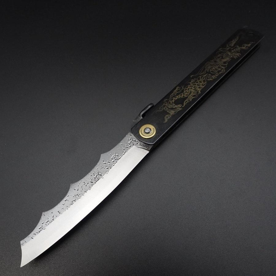 Ryubu-Dragon Black Higonokami Aogami 120mm-[Musashi]-[Japanese-Kitchen-Knives]