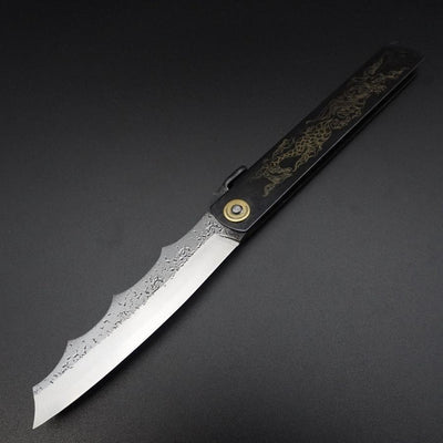 Ryubu-Dragon Black Higonokami Aogami 120mm-[Musashi]-[Japanese-Kitchen-Knives]