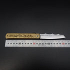 Ryubu-Dragon Brass Higonokami Aogami 120mm (4.7”)-[Musashi]-[Japanese-Kitchen-Knives]