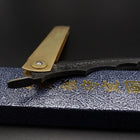 Ryubu-Dragon Brass Higonokami Aogami 120mm (4.7”)-[Musashi]-[Japanese-Kitchen-Knives]