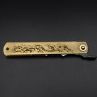 Ryubu-Dragon Brass Higonokami Aogami 120mm (4.7”)-[Musashi]-[Japanese-Kitchen-Knives]